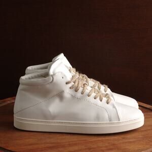 Yatay Sneakers Mens SZ EU 44 US 11 White Neven High Top Vegan Leather Shoe Italy